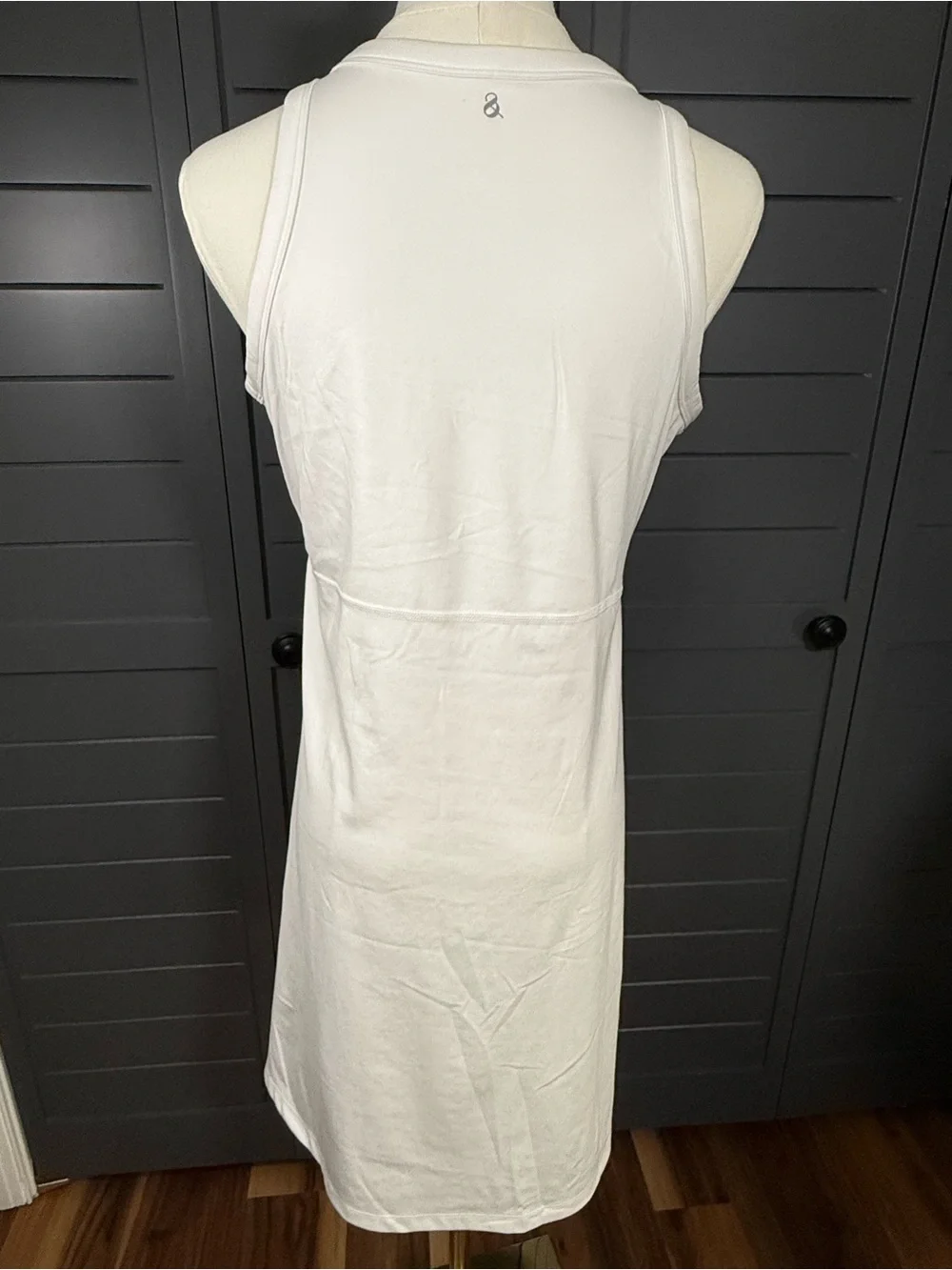Lou & Grey White Half Zip Sleeveless Performance Dress NWT Size S